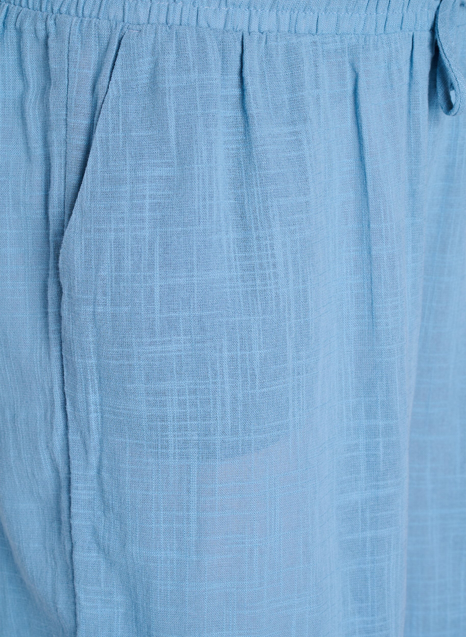 Zizzifashion FLASH - Straight fit trousers with high waist, Blue, Packshot image number 2