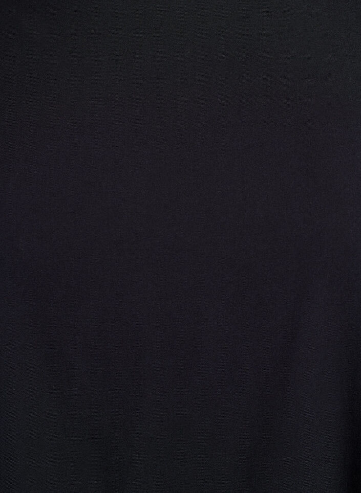 Short-sleeved woven blouse with round neck, Black, Packshot image number 2