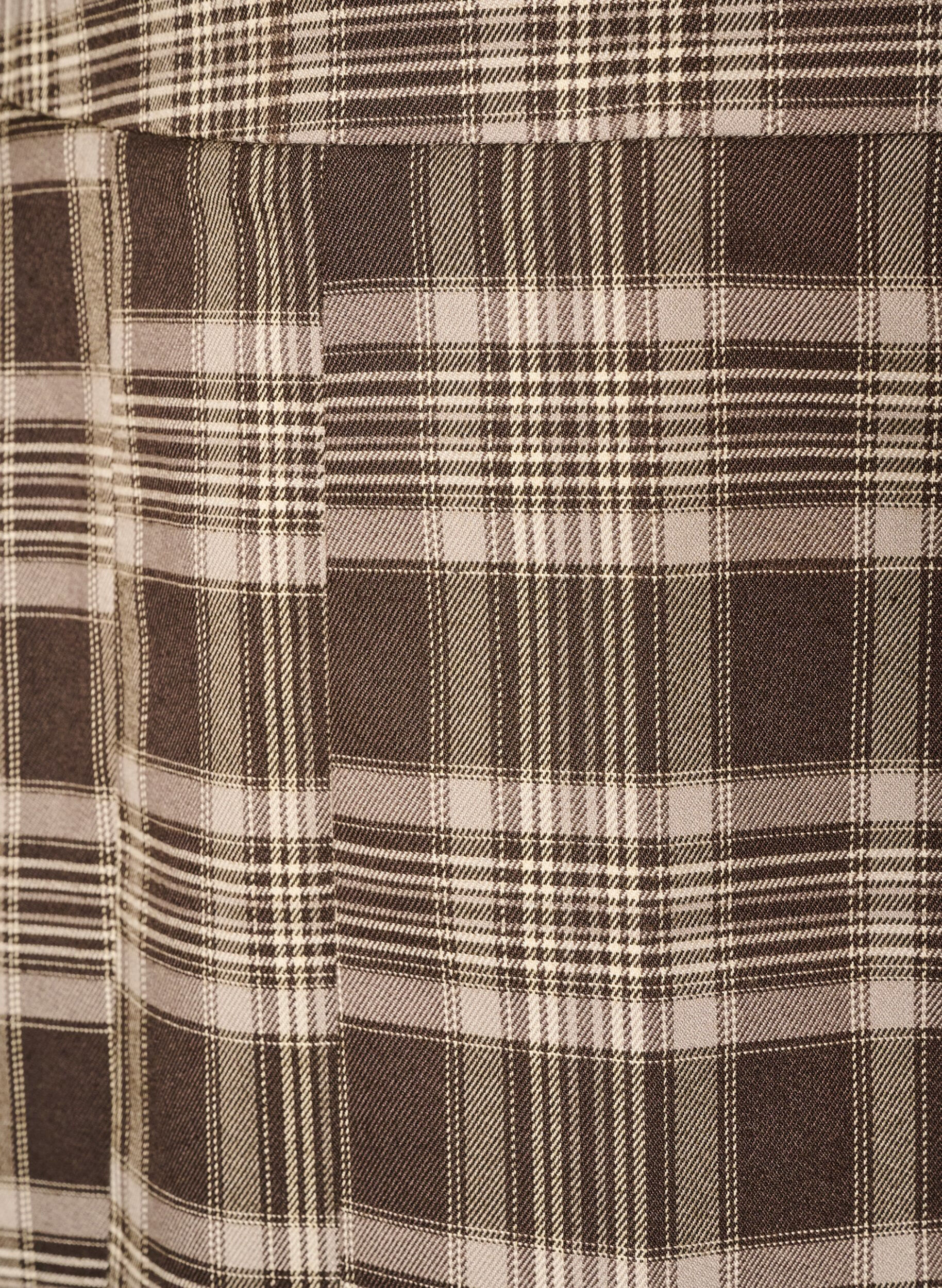 ZizzifashionShort checked skirt with A-line fit, Brown, Packshot image number 2