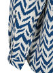 Long-sleeved shirt blouse with V-neck, OFF WHITE ZIG ZAG, Packshot image number 4