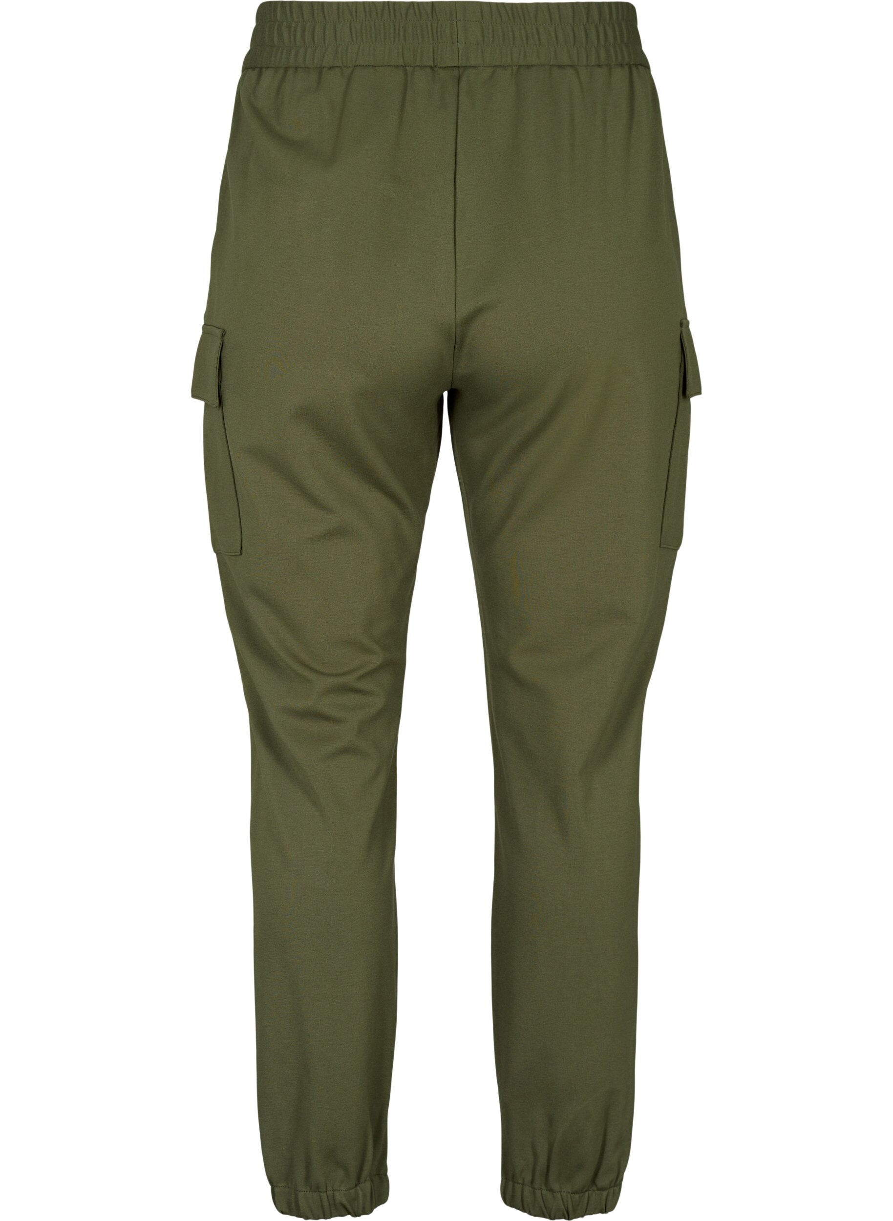 Zizzifashion Cargo trousers with elastic waist, Forest Night, Packshot image number 1
