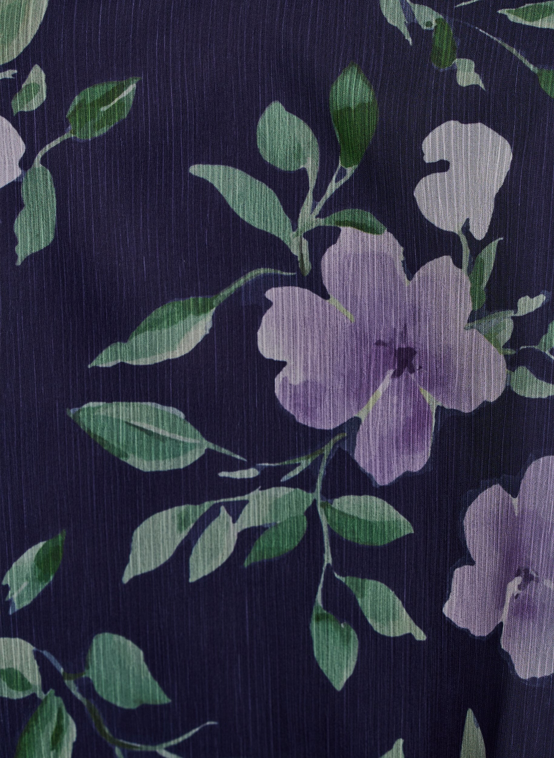 ZizzifashionChiffon blouse with floral print and long sleeves, Blue, Packshot image number 2