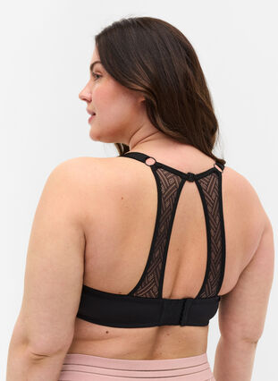 Underwired bra with back detail