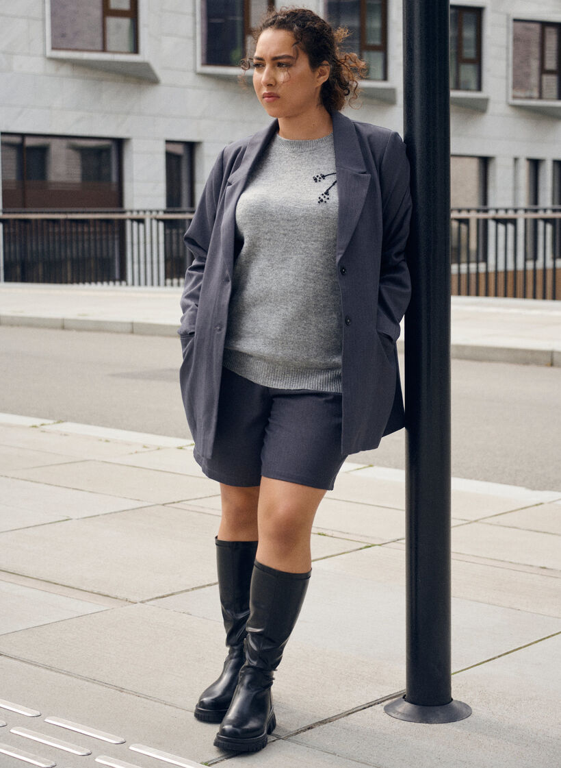 Classic blazer with pockets, Dark Grey, Image image number 0