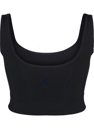 Seamless bra with round neckline, Black, Packshot image number 1