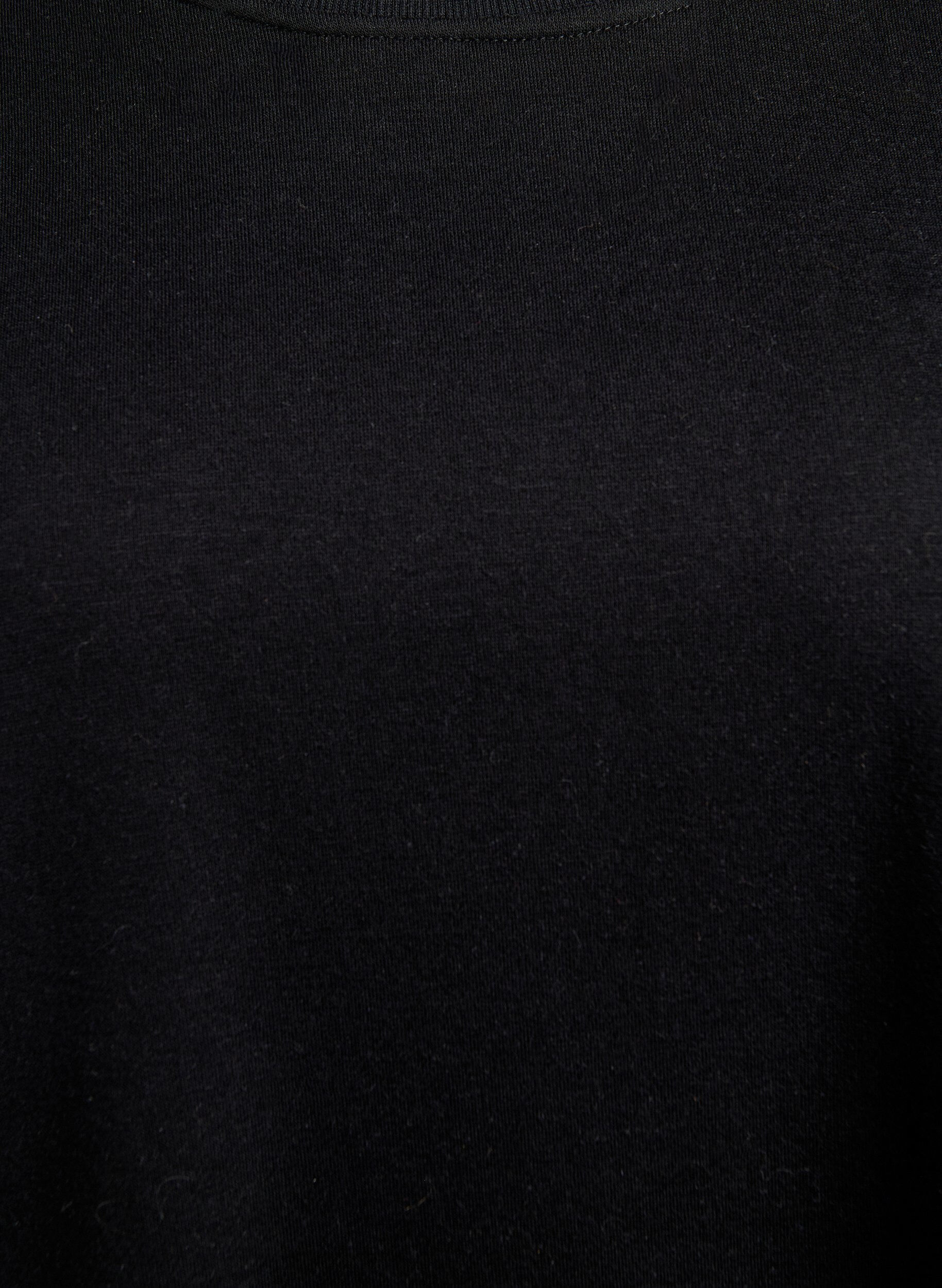 Zizzifashion Knee-length sweat dress with fringes, Black, Packshot image number 2