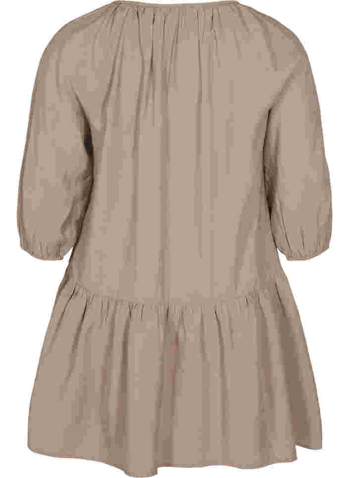 A shape Tunic dress with 3/4 sleeves, Fungi, Packshot image number 1