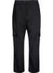 Cropped cargo pants with adjustable elastic, Black, Packshot image number 1