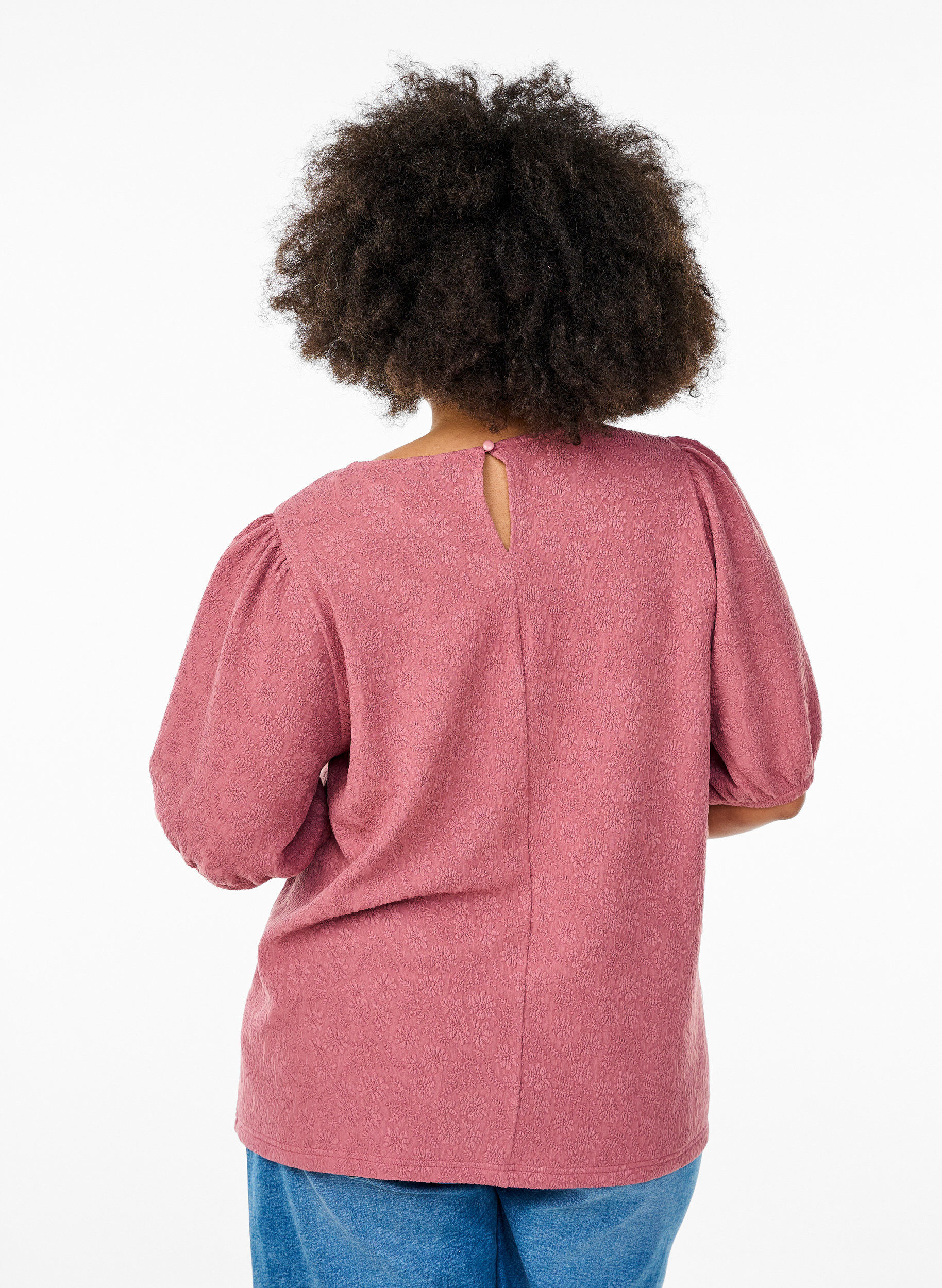 ZizzifashionStructured blouse with short sleeves, Red, Model image number 2