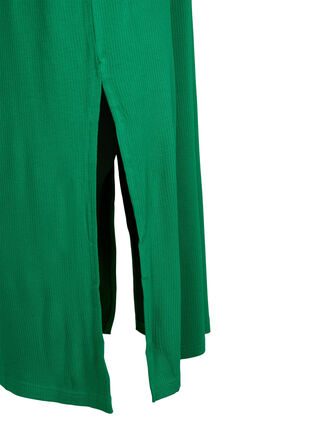 Sleeveless ribbed dress in viscose, Jolly Green, Packshot image number 3