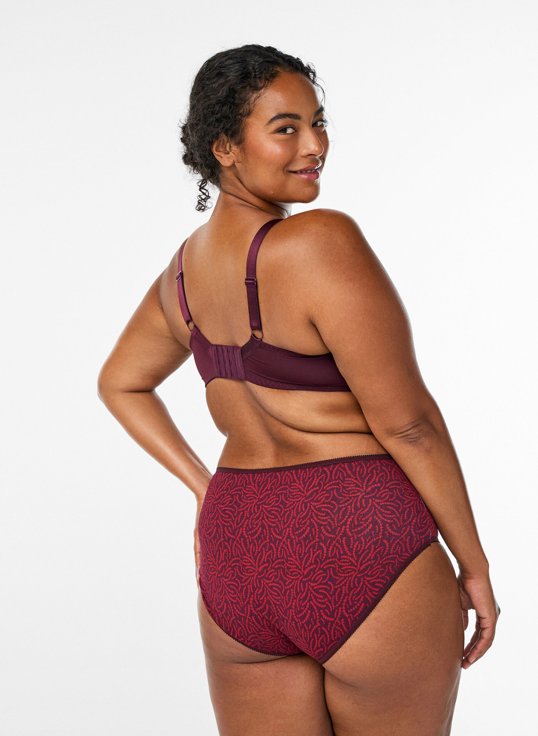 Zizzifashion7-pack of panties with a regular waist, Red, Model image number 1