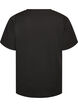 T-shirt with slits and decorative knot closures, Black, Packshot image number 1