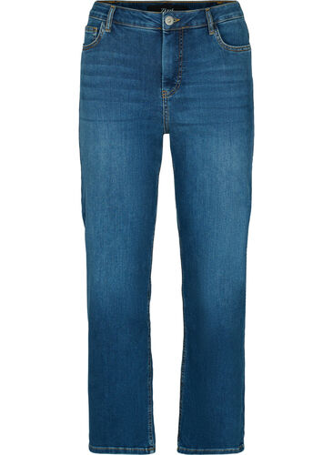 High waist Gemma jeans with push up, Blue denim, Packshot image number 0