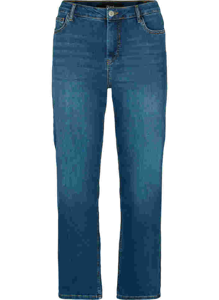 High waist Gemma jeans with push up, Blue denim, Packshot image number 0
