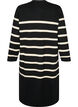 Striped knit cardigan in viscose blend, Black w. Birch, Packshot image number 1