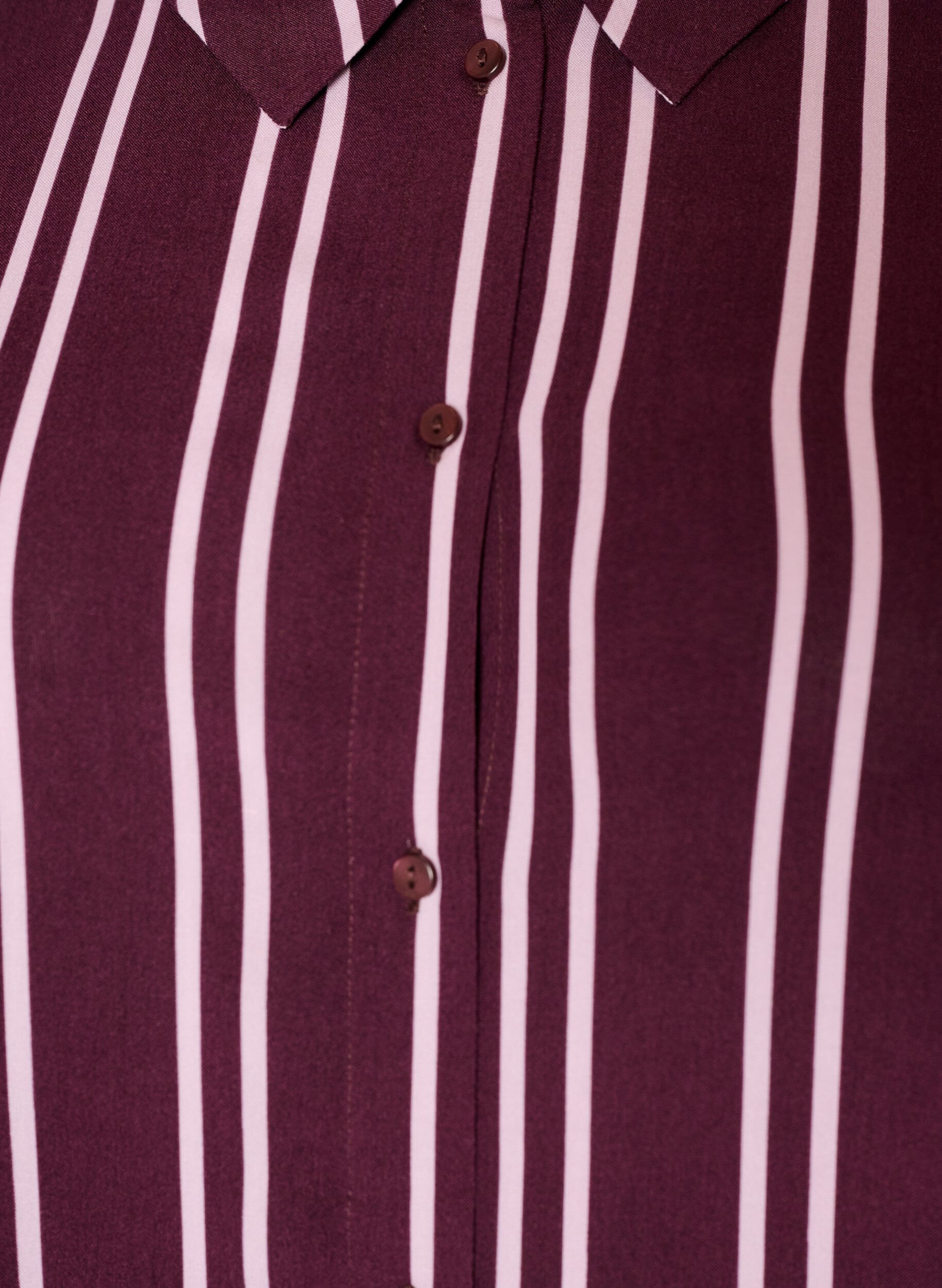 ZizzifashionStriped nightshirt, Dark Bordeaux, Packshot image number 2