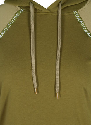 Sweatshirt with hood and pocket, Olive Drab, Packshot image number 2