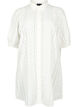 Cotton shirt dress with broderie anglaise, Off White, Packshot image number 0