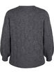 Knitted pullover with hole pattern, Dark Grey Melange, Packshot image number 1