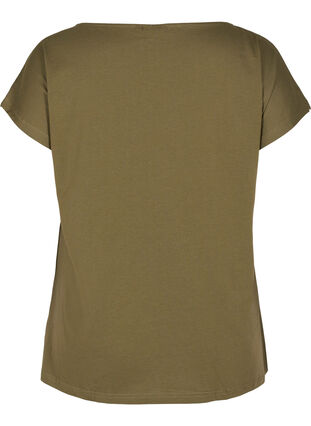 Organic cotton t-shirt with breast pocket, Ivy Green, Packshot image number 1