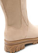 Wide fit - Chunky boot in faux suede, Beige, Packshot image number 4