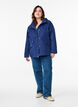 Short spring jacket with detachable hood, Blue, Model image number 1