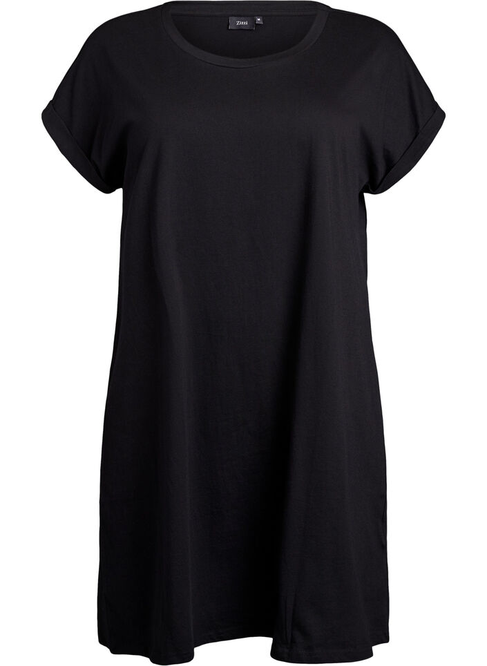 2-pack T-shirt dress with short sleeves, Blue, Packshot image number 2