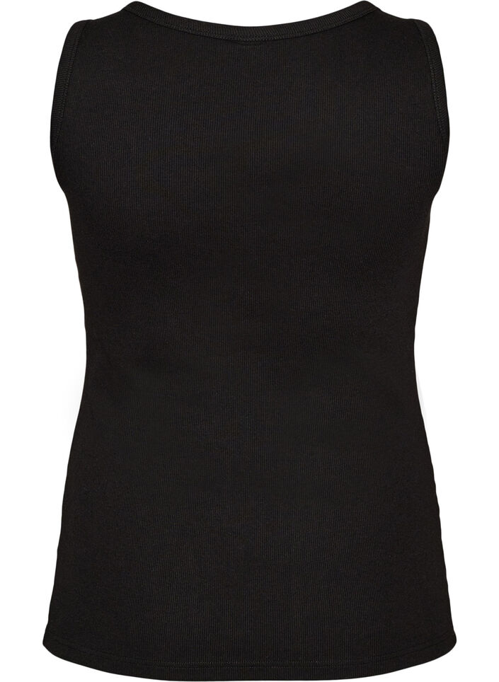 Fitted top with motif, Black, Packshot image number 1