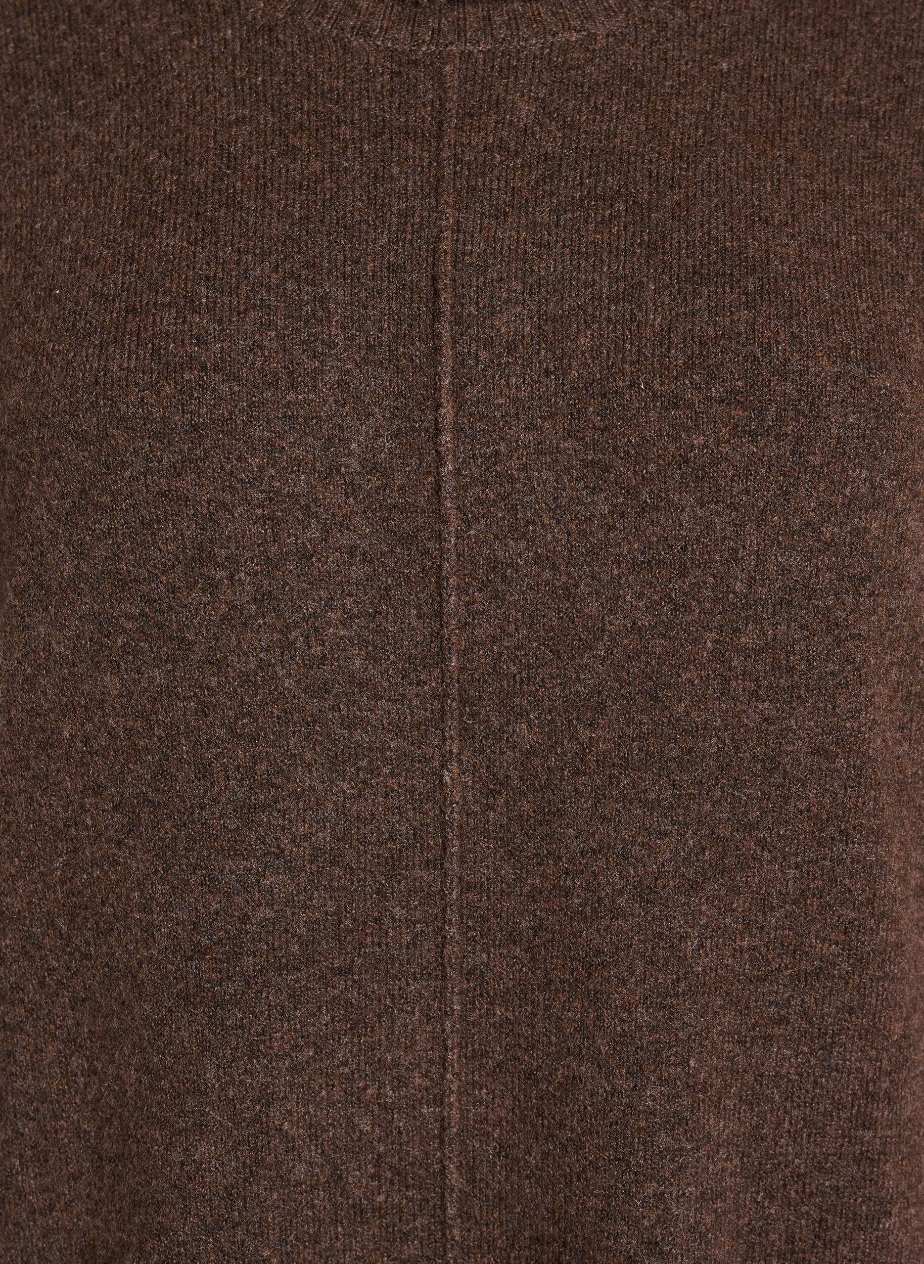 ZizzifashionJumper dress with turtleneck and slits, Brown, Packshot image number 2