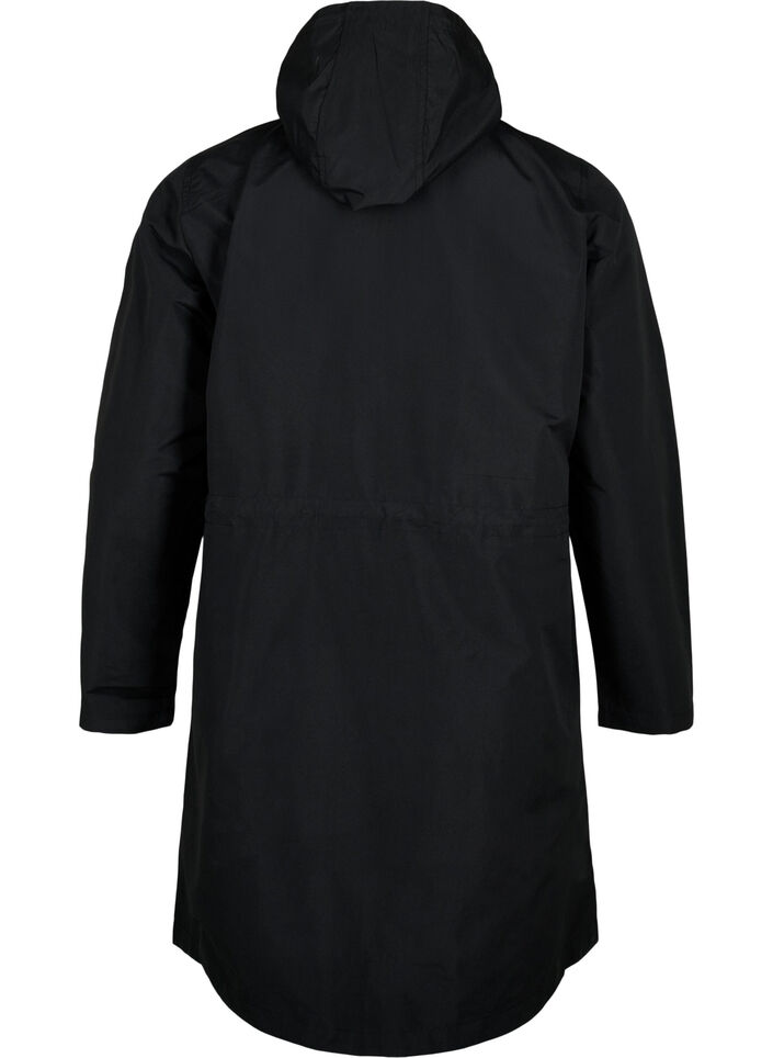 FLASH - Water-repellent parka with hood, Black, Packshot image number 1