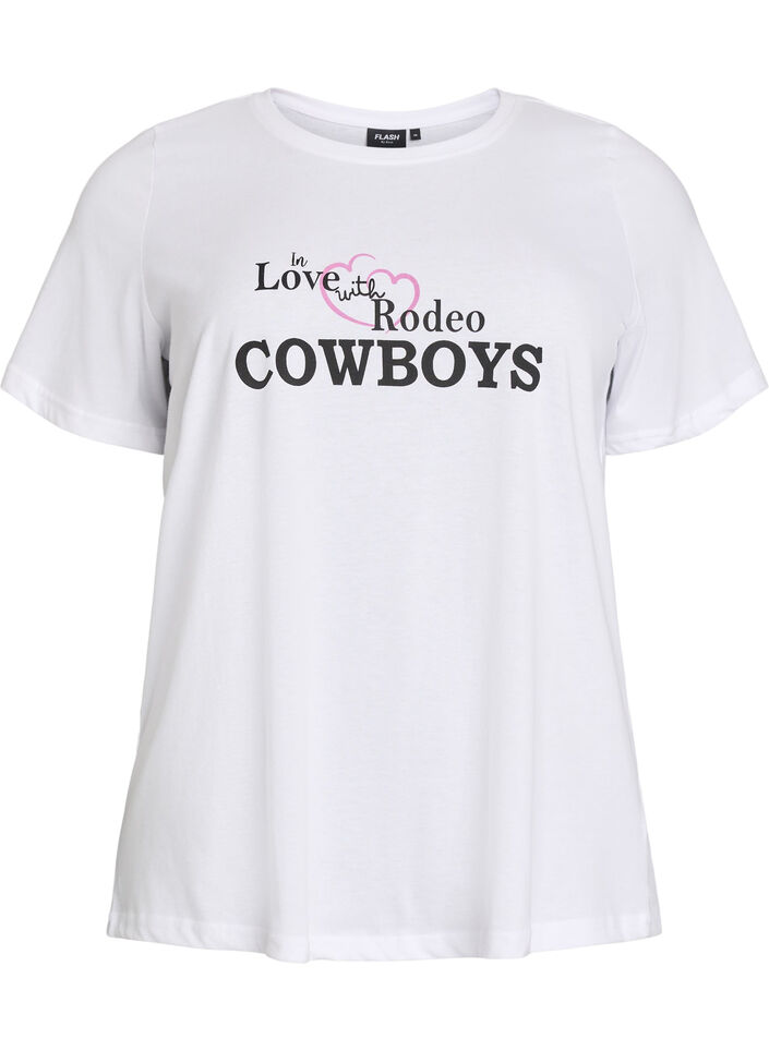 T-shirt with motif, White, Packshot image number 0