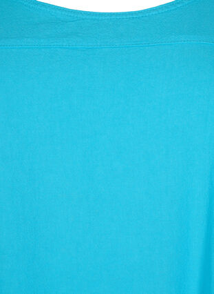 Short-sleeved cotton dress, Blue Atoll, Packshot image number 2
