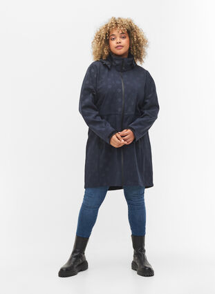 Softshell jacket with a detachable hood, Navy, Model image number 2