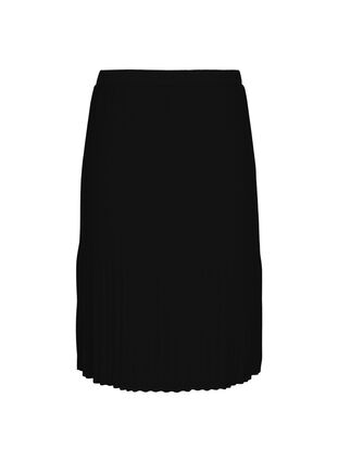 Pleated midi skirt, Black, Packshot image number 1