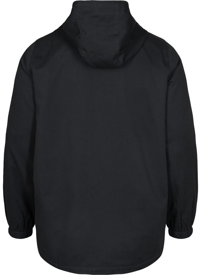 Parka jacket with hood and welt pockets, Black, Packshot image number 1