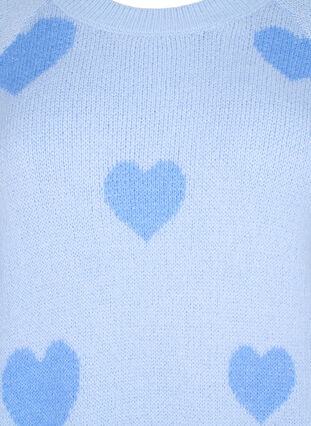 Pullover with hearts, Ch. Blue/Blue Bonnet, Packshot image number 2