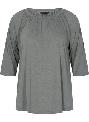 Plain blouse with 2/4 sleeves, Urban Chic Mél, Packshot image number 0