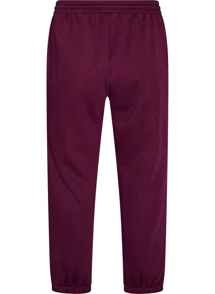High-waisted sweatpants with drawstring, Purple, Packshot image number 1