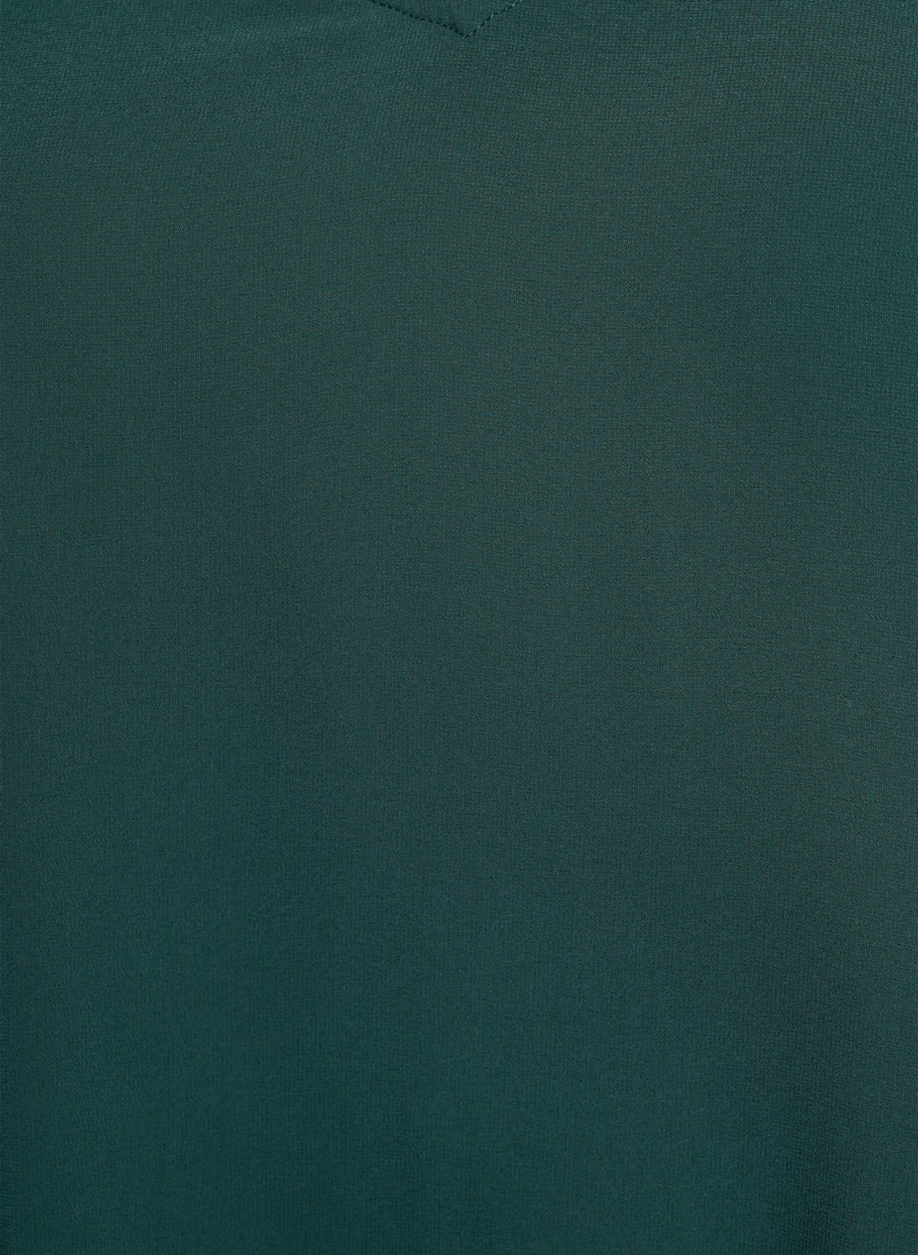 Zizzifashion Short chiffon party dress with layered effect, Green, Packshot image number 2