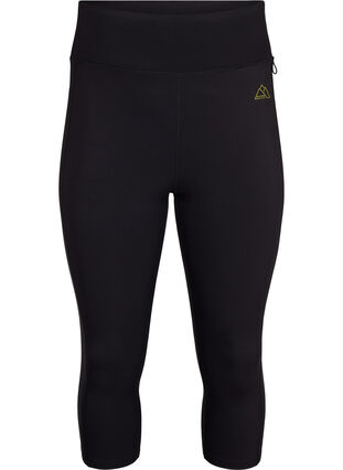 3/4 training leggings with pockets, Black, Packshot image number 0
