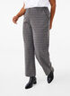 Checked trousers with high waist and straight legs, Check, Model image number 2