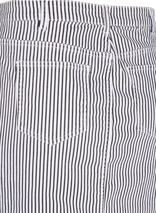Striped pencil skirt with pockets, Black & White Stripe, Packshot image number 3