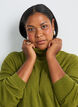 Turtleneck jumper with a loose fit, Green, Model image number 3