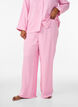 Loose seersucker pyjama trousers with high waist, Pink, Model image number 2