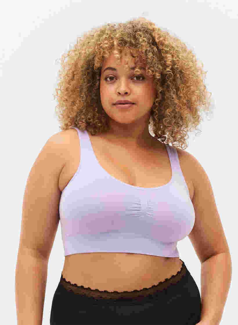 Soft non-padded bra, Lavender, Model image number 0