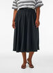 Wide A-line midi skirt, Black, Model image number 0