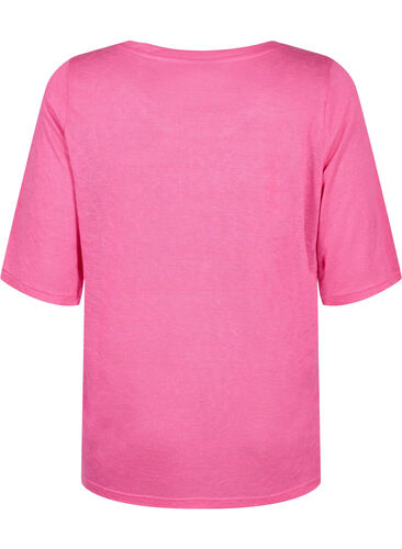 Blouse with 3/4 sleeves, Shocking Pink, Packshot image number 1