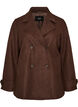 Short coat with double-breasted button closure, Brown, Packshot image number 0