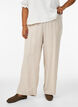 Loose trousers in linen and viscose, Beige, Model image number 2