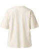 T-shirt with rhinestones and round neck, White, Packshot image number 1